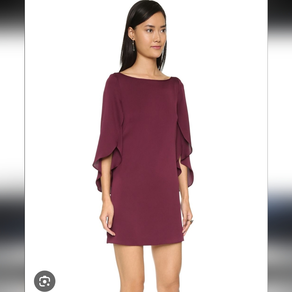 Milly Butterfly Sleeve Silk Dress